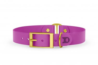 Dog Collar Duo: Light purple & Light purple with Gold