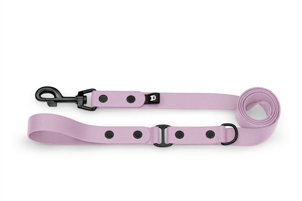 Dog Leash Duo: Lilac & Lilac with Black components